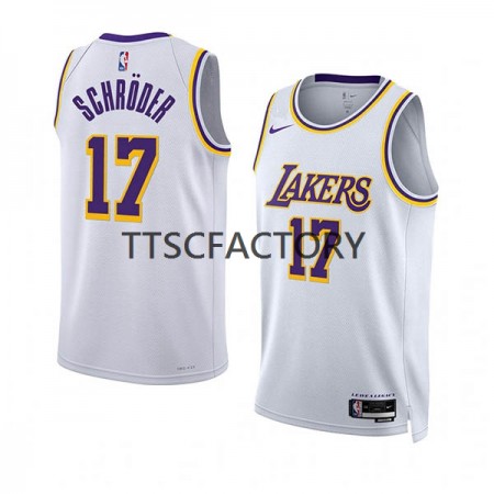 Camiseta Hombre NBA Los Angeles Lakers Dennis Schroder 17 Nike 2022-23 Association Edition Blanco Swingman